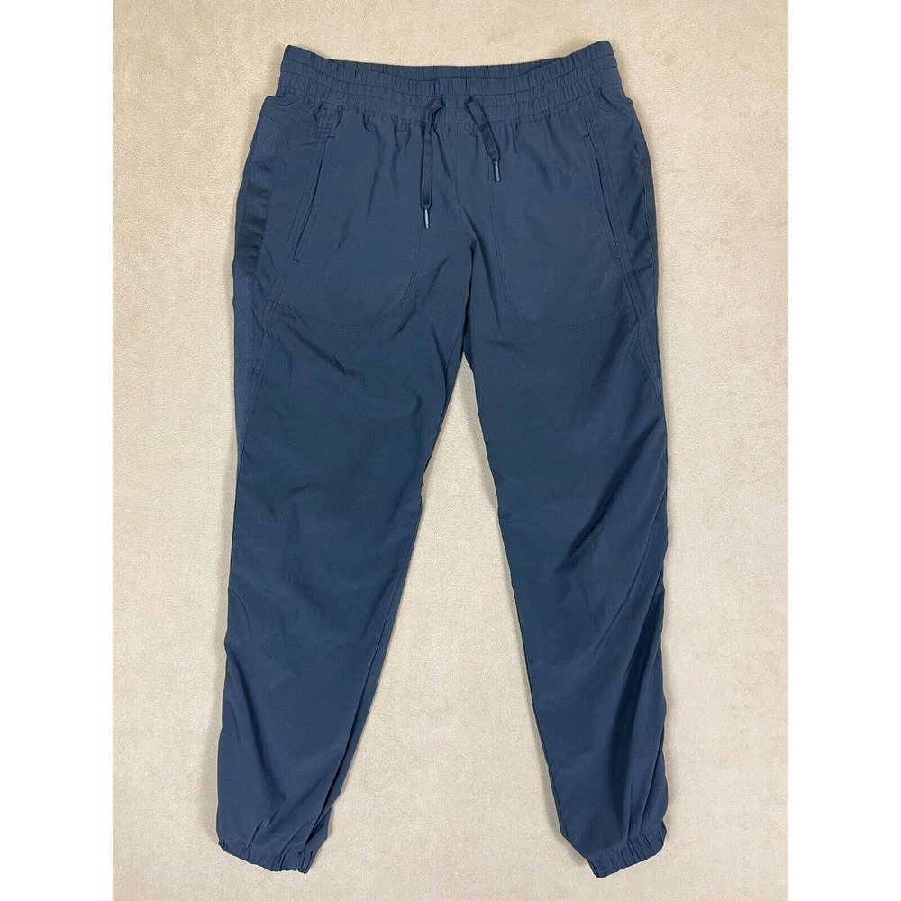 Athleta Jogger Pants Womens 2 Gray Elastic Waist w Drawstring Tapered Leg Pocket